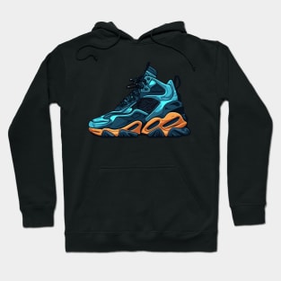 Make a Sustainable Statement with Greenbubble's Cartoon High Sneaker Design in Dark Blue Hoodie